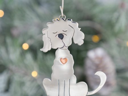 Fluffy Dog Mixed Metal Ornament Cheap