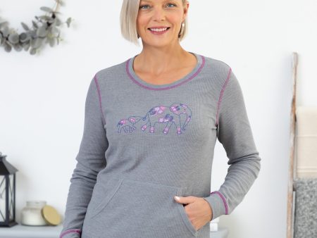 Elephant Contrast Stitch Thermal Top Supply