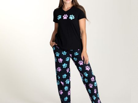 Argyle Paws Flannel Pajama Set For Sale