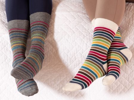 Multicolor Stripes Alpaca Socks Discount